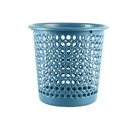 Caneca de basura de plástico redonda azul