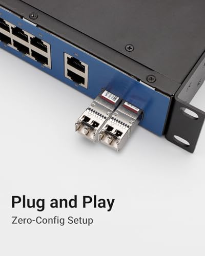 Image of 10GBase-SR SFP+ Module | 850nm Multimode Fiber Transceiver | Up to 300m Over OM3 /OM4 | LC Duplex, Plug and Play | Compatible for Cisco SFP-10G-SR, Ubiquiti UniFi, and More (Pack of 2)