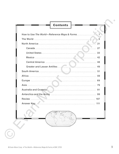 Evan-Moor Educational Publishers The World: Reference Maps & Forms Book (World & U.S. Maps) - Image 2
