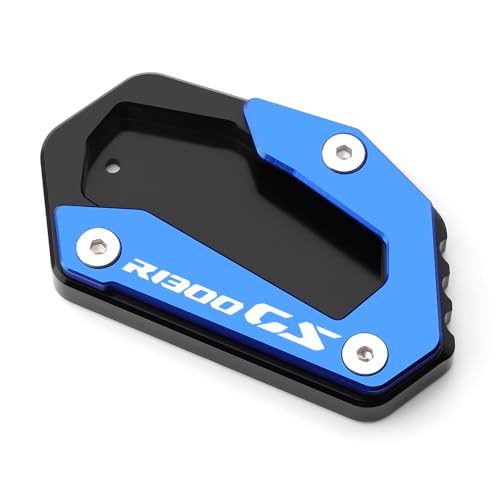 Mokiton Motorcycle Side Stand Extension Kickstand Plate Compatible With BMW R1300GS 2024 2025 2026 | Foot Pad Support R 1300 GS R1300 1300GS Accessories (blue)