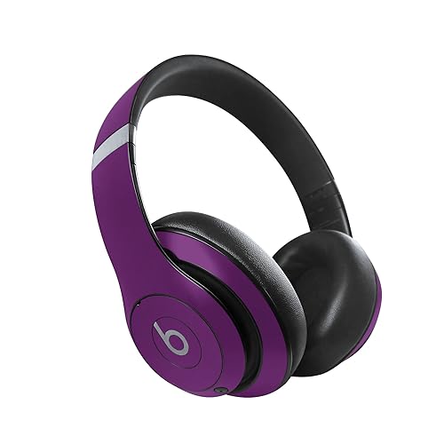 Image of MightySkins Skin Compatible with Beats Studio Pro - Solid Purple | Protective, Durable, and Unique Vinyl Decal wrap Cover | Easy to Apply, Remove, and Change Styles