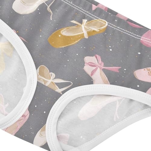 Wusikd Ballerina Shoes Girls' Underwear Cotton Girls Briefs Soft Toddler Underwear 2T4