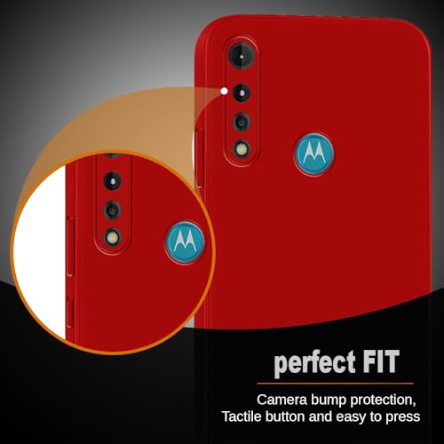 Image of Back Cover for Motorola Moto G8 Power Lite 4G | Full Camera Protection | Premium Liquid Silicon Case | Flexible Bumper Case for Motorola Moto G8 Power Lite 4G (Red)
