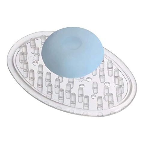 iDesign Clear Oval Soap Dish for Storage Cover