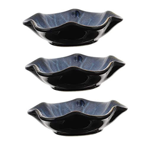 Unomor Ceramic Sauce Dipping Dish Set Japanese-style Snack Plates Salt Vinegar Serving Trays for Entertaining