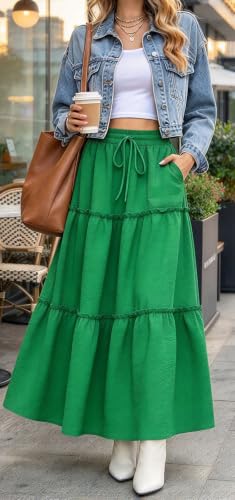 Image of POPYOUNG Women's Dress Fall Outfits Casual Midi Sundress