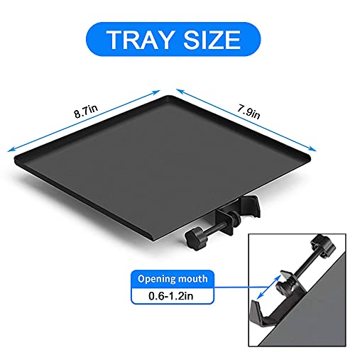 Zby Microphone Stand Tray, Clamp-On Rack Tray,Music Stand For Music Sheet,Clamp Compatible With Most Microphones Stands For Live Streaming,Karaoke, Recording, Size:7.9X8.7In (Stand Not Included) #TOP1