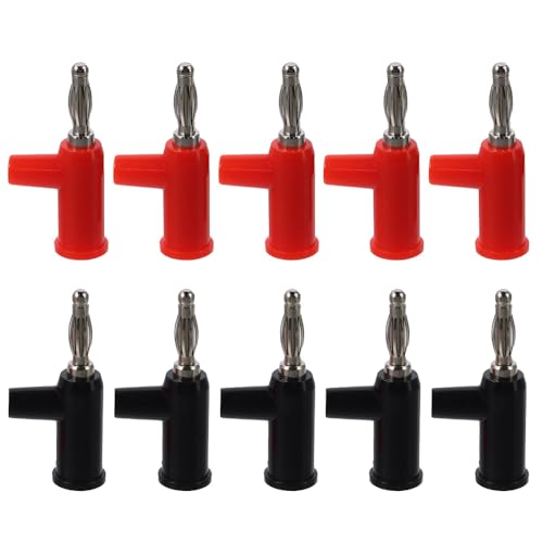 Banana Plug 10Pcs 4mm Banana Plugs Stackable Solderless Banana Plug Durable Banana Plug Connector for Security Accessories