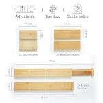 Adjustable Drawer Dividers Pack of 4 with Inserts, Set Kitchen Drawer Organizer for Utensils, Spice Organization, Deep Drawers and Baby Clothes - Image 3