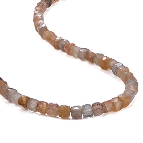 Multi Color Moonstone Beads Necklace Chocolate Moonstone 925 Silver Necklace June Birthstone Natural Brown Moonstone Necklace Moonstone jewelry Moonstone beaded necklace Moonstone necklace round Moons