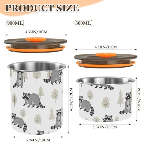 Contenedor de café hermético de acero inoxidable 900ml miniatura 2
