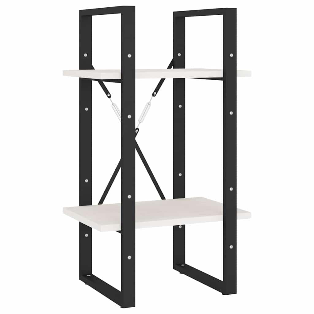 Libreria a 5 scomparti, bianco, 40 x 30 x 175 cm, in legno