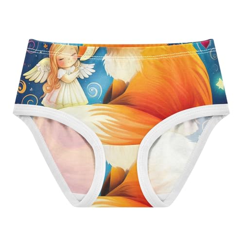 Cute Fox Blue Toddler Underwear Custom 2t Cotton Little Girl Panties Print Underpants Briefs