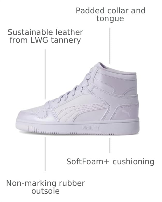 Image of PUMA Unisex-Child Rebound Layup Mid Shoes