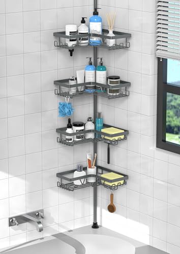 KEGII Corner Shower Caddy Tension Pole - Rustproof Tension Rod