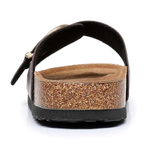 Image of WTW Women's Suede Cork Footbed Sandals Slide for Women with Arch Support