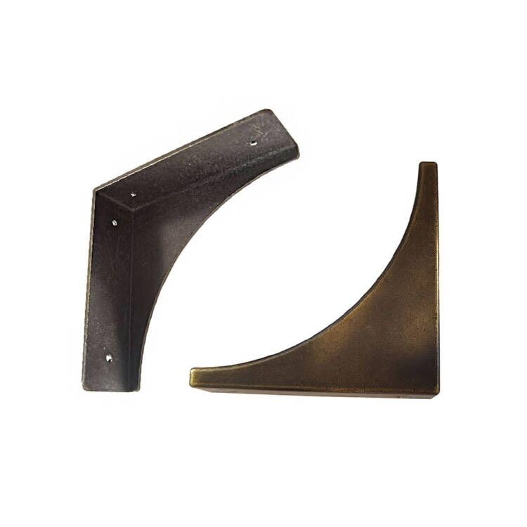 Image of Metal Corner Protectors for Furniture, Antique Decorative Bronze Corner Protector Edge Safety Guard for Table,Boxes,Barn Door,Wood Frame,Desk,Furniture Corner Guard Hardware Accessories 4PCS (Bronze)