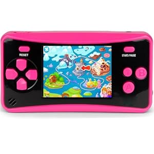 X-JOYKIDS QS17Rose Handheld Game for Kids Portable Retro Video Game Player Built-in 182 Classic Games 2.5 inches LCD Screen Family Recreation Arcade Gaming System Birthday Present for Children