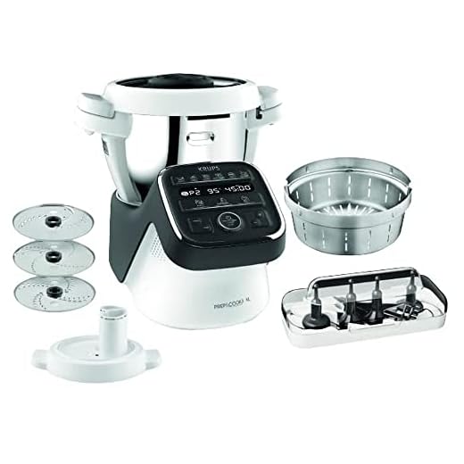 Krups HP50A8 Prep&Cook XL 1550 - Robot de cocina multifunción (acero inoxidable, 3 L), color blanco y negro
