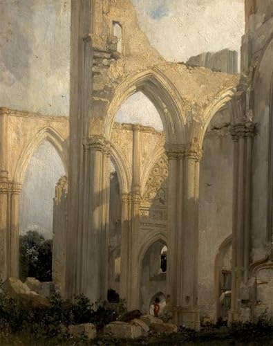 Impression d'art Ruines de l'abbaye St Bertain en haute définition sur toile premium 60x90cm