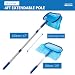 Skimmer de piscina por Aquatix Pro Premium Rastrillo de hojas con bolsa...