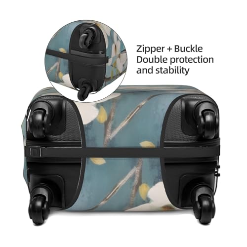 Spring Flower Blossoms Print Luggage Suitcase Covers Elastic Washable Luggage Protector Luggage Covers For Suitcase4