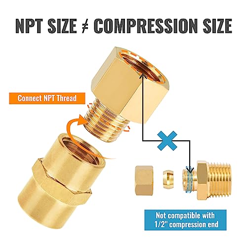 Brass-Pipe-Fitting-SUNGATOR-12-Inch-Male-Pipe-x-12-Inch-Female-Pipe-Brass-Fitting-Adapter-12-NPT-Male-to-12-NPT-Female-Pipe-Fitting-Adapter-12-Brass-Pipe-Extension-Fittings-Pack-of-2