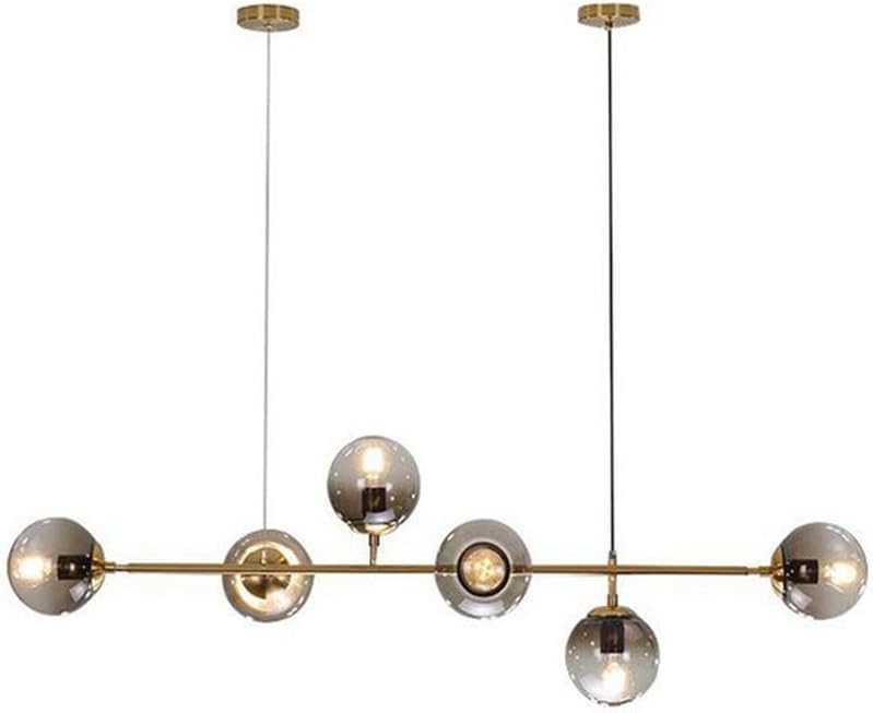 Éclairage suspendu moderne : plafonnier 6 lumières style contemporain
