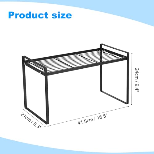 Étagère de rangement noire pour placard : structure stable contre le désordre