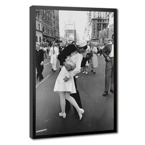 Impression sur toile Kissing on VJ Day déco Times Square Seconde Guerre