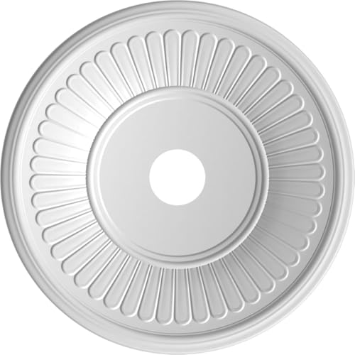 Image of Ekena Millwork 22 inchOD x 3 1 /2 inchID x 1 inchP Berkshire Thermoformed PVC Ceiling Medallion (Fits Canopies up to 10 1 /8 inch), Aged Copper