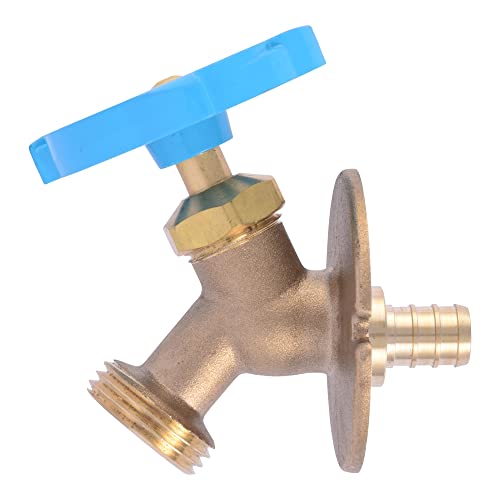 Image of SharkBite 1 /2 x 3 /4 Inch MHT Brass Crimp 45 Degree Hose Bibb, PEX Pipe, PE-RT, UC24632Z