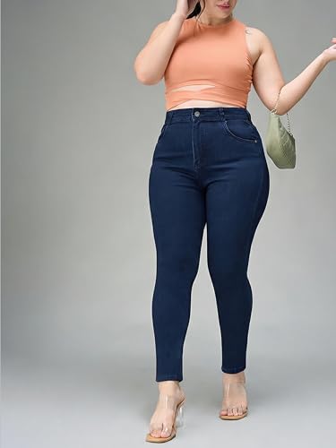 Image of Miss Chase A+ Women's Bootcut High Rise Regular Length Stretchable Denim Jeans
