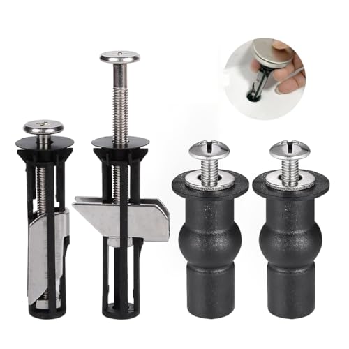 MUU Vis et boulons universels pour siège de toilette, fixation rapide de la charnière supérieure, facile à installer - Kit de pièces de rechange pour siège de toilette (2 pièces) (Screws-HH41)