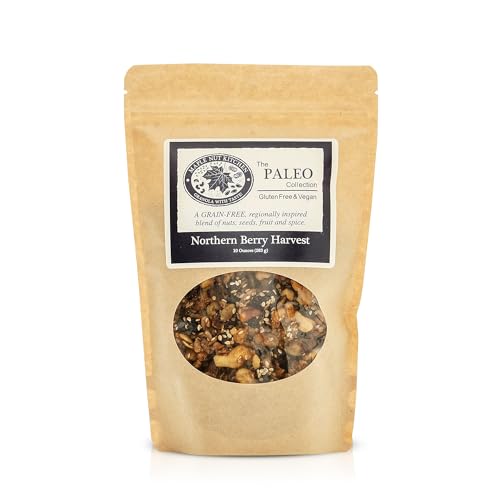 Image of Maple Nut Kitchen Northern Berry Harvest Granola 10 oz - Grain-Free with Walnuts, Seeds, Blueberries & Vanilla | Paleo, Low Carb, No Sugar Added, Oat-Free, Organic, Clean & Healthy Cereal