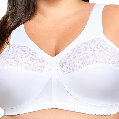 Glamorise Women's Plus Size MagicLift Cotton Support Bra Wirefree #10013