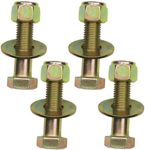 Image of 7 /8 inch x 3-1 /2 inch Hex Head Bolt by Color Galvanization with Nylon Lock nut and Large Size Washer Assortment Kit,Alloy Steel,Grade 8.(4pcs Pack),by Metalsuberg