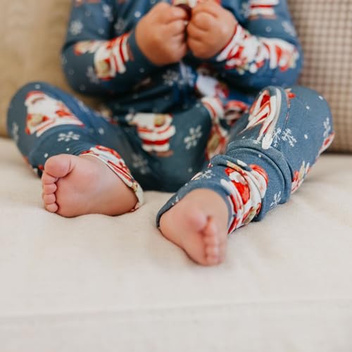 Image of Copper Pearl Zip-Up Footie Baby Pajamas - Soft Newborn Onesies for Boys & Girls, Tag-Free with Two-Way Zipper Baby Sleepers for Newborn - 24 Months, Santa Claus