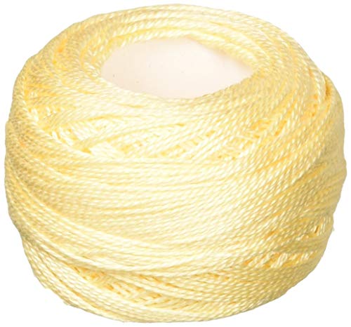 Hilo Perla DMC Color Amarillo Muy Pálido Tamaño 8 miniatura 1
