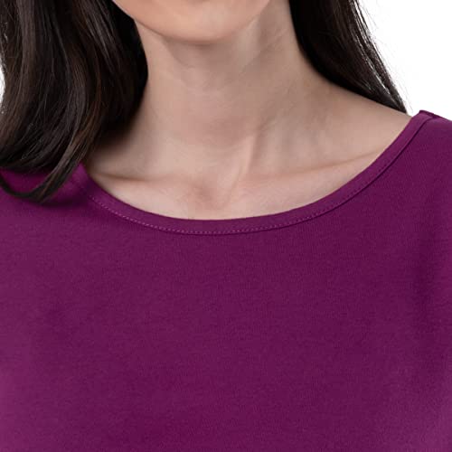 Image of Fruit of the Loom Women's Sueded Jersey Crew Top and Fleece Pant Sleep Set