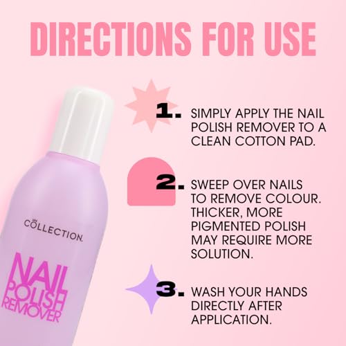 Collection Cosmetics 3-in-1 Nail Polish Remover, Cleans and Conditions Nails & Cuticles, Removes All Traces of Nail Varnish, Contains Acetone, 150ml - Image 5