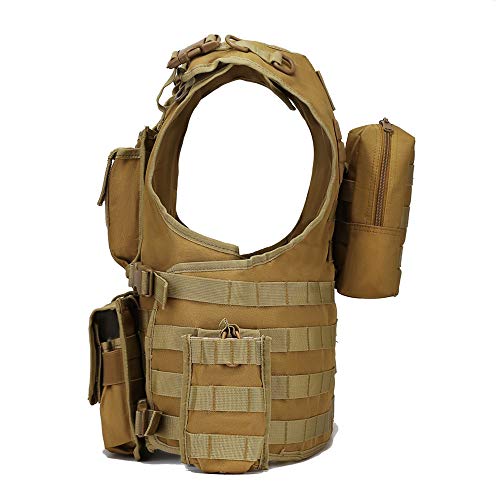 Abenaki Tactical Vest Adjustable Outdoor Gear Load Carrier Vest For Traning,Hunting, Cs Game (Tan) #TOP3