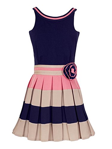 Naughty Ni?os Girls Crepe Pleated Knee-Length Dress