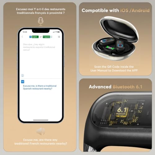 AI Translation Earbuds-198 Languages, Sport Open Ear Translator Earphones - image 2
