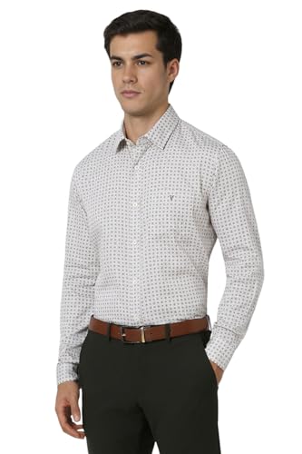 Image of Van Heusen Casual Printed Shirt for Men| Premium Cotton| Full Sleeves| Slim Fit |Breathable Fabric