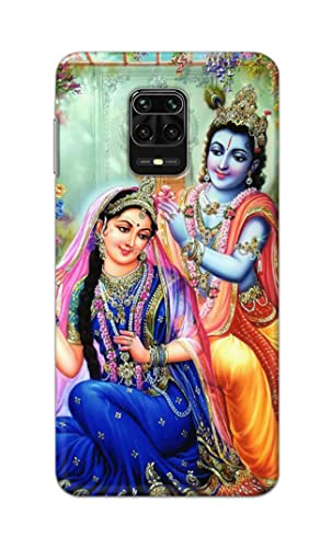 Image of Printed Hard Back Cover Case for Mi Redmi Note 10 Lite Back Cover (Radha Krishna) -1803