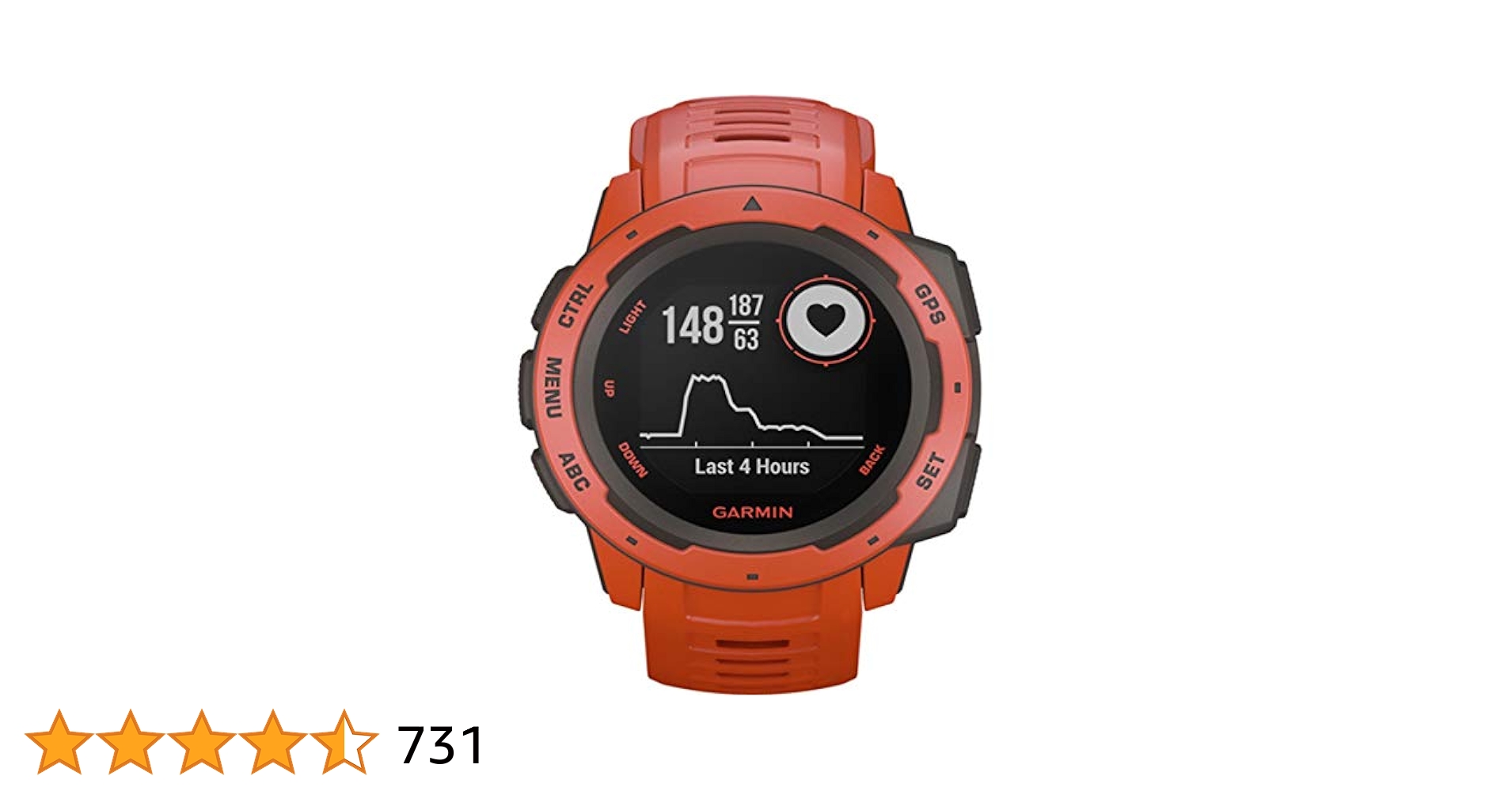 Garmin Instinct ブラック/レッド GPS腕時計 Garmin Instinct 3 Solar GPS Watch