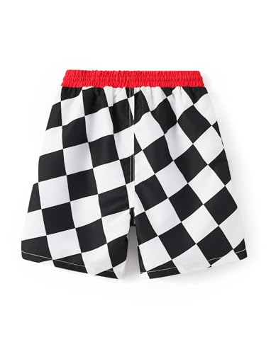 Image of Disney Stitch Spiderman Cars Winnie Toy Story Boy Swim Trunks UPF 50+Swim Shorts Compression Liner & Quick-Dry &Pockets 2-13Y