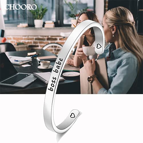 Image of CHOORO Boss Babe Bracelet Gift for Boss Best Boss Ever Boss Jewelry Bosses Day Boss Gift