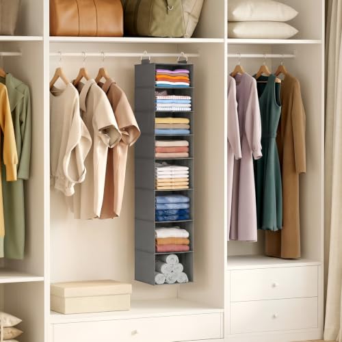 Lifewit Hängeregal für Kleiderschrank, Grau, 8 Fächern, 1 Stück – Ansicht 2